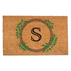 Laurel Circle Monogram Door Mat S