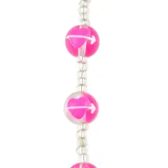 Pink Heart Painted Glass Beads, 11mm by Bead Landing&trade;