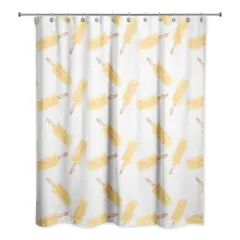 Orange Popsicle Pattern 71" x 74" Shower Curtain
