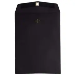 JAM Paper 9" x 12" Smooth Black Open End with Clasp Catalog Envelopes
