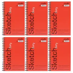 Pacon&reg; UCreate&reg; 9.5" x 6" Spiral Bound Sketch Diary, 6ct.