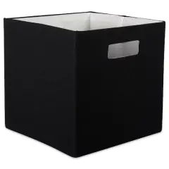 DII&reg; 13" Polyester Solid Storage Cube Black