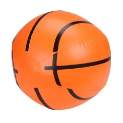 Pool Central&reg; 16" Inflatable Orange and Black 6-Panel Beach Basketball Pool Toy