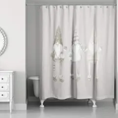 Gnome Three Neutral Shower Curtain