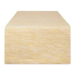 DII&reg; 108" Tonal Recycled Cotton Slubby Rib Table Runner Honey Gold