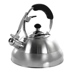MegaChef 2.7L Brushed Silver Stovetop Whistling Kettle