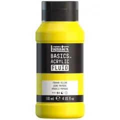 Liquitex&reg; BASICS&reg; Acrylic Fluid, 4oz. Primary Yellow
