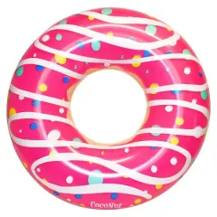CocoNut Float 4ft. Pink Sprinkled & Glazed Donut Pool Float
