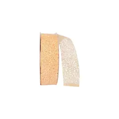 The Ribbon Roll 1.5" x 25yd. Glitter Web Mesh Ribbon Orange