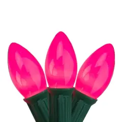 25ct. Opaque C9 Christmas String Lights Pink