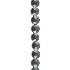 Faceted Hematite Coin Beads, 6mm by Bead Landing&trade; Black