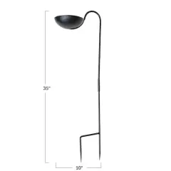 Hello Honey&reg; 35" Black Minimalist Metal Bird Feeder Yard Stake