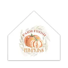 Farm Fresh Pumpkins House Shaped Canvas Wall Accent