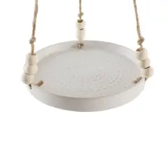 Flora Bunda&reg; 8" Matte White Mayan Ceramic Hanging Planter