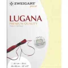 Zweigart&reg; Precut Lugana 25 Count Fabric Pale Daffodil