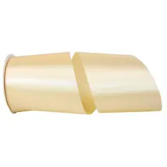 JAM Paper 4" x 50yd. Satin Allure Single Face Ribbon Cream