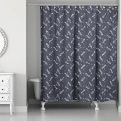 Wheat Pattern Shower Curtain Navy