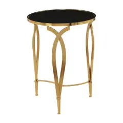 Black Metal Contemporary Accent Table 27" x 20" x 20"