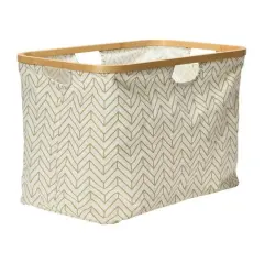 Household Essentials Krush Bamboo Rimmed Basket Brown