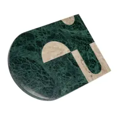 Hello Honey&reg; Green Abstract Design Compact Marble Cheese & Cutting Board