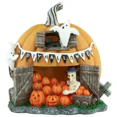 7" LED Lighted Pumpkin Village Halloween Decoration