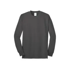 Port & Company&reg; Long Sleeve Tall Core Blend T-Shirt Charcoal