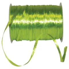 JAM Paper 1/4" Raffia Pearl Ribbon Chartreuse