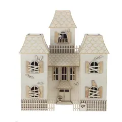 11.5" DIY Shuttered House LED Wood D&eacute;cor by Make Market&reg;