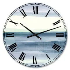 Designart Mint Indigo Dawn I Farmhouse Wall Clock