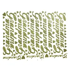 JAM Paper Grandma Gold Script Floral Accessory