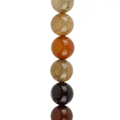 Yellow Crackled Agate Round Beads by Bead Landing&trade; 