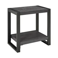 Walker Edison 24" Charcoal Industrial Side Table