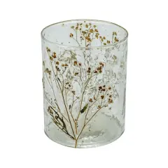 Hello Honey&reg; Clear Reclaimed Glass Votive Holder with Natural Botanicals
