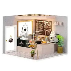 Wizardi Caf&eacute; Miniature Dollhouse Roombox Kit