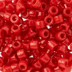 John Bead 6mm Opaque Plastic Mini Pony Beads, 1,000ct. Red