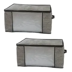 Simplify Black Blanket Storage Bag Set