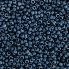 Miyuki&reg; 11/0 Glass Seed Beads, 22g Gunmetal Matte Metallic