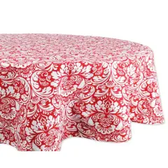 Tango Red Damask Tablecloth 70" Round