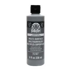 FolkArt&reg; Multi-Surface Satin Acrylic Paint, 8oz. Medium Gray
