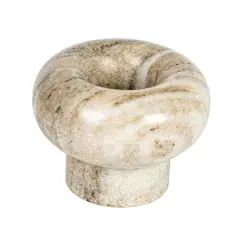 Hello Honey&reg; 3" Beige Marble Tealight Holder