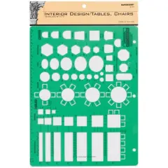 Pickett&reg; RapiDesign&reg; Interior Design Tables & Chairs Inking Template