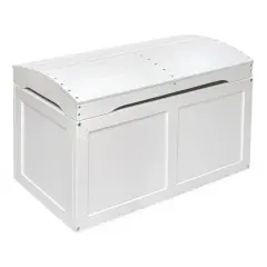 Badger Basket Hardwood Barrel Top Toy Chest White
