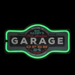 17" Neon Style LED Daddy's Garage Wall Sign