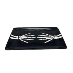 Black Skeleton Hands Serving Tray by Makery&trade;