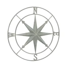 Hello Honey&reg; Metal Compass Wall, Distressed Aqua