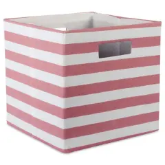 DII&reg; Striped Square Storage Cube Rose