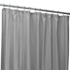 Bath Bliss Microfiber Soft Touch Dash Design Shower Curtain Liner Heather Gray