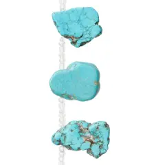 Turquoise Dyed Howlite Flat Chip Beads by Bead Landing&trade;