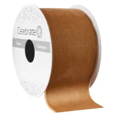 2" x 3yd. Velvet Ribbon by Celebrate It&reg; Classic Brown
