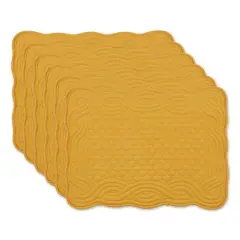 DII&reg; Quilted Farmhouse Placemats, 6ct. Honey Gold